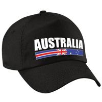 I love Australia supporters petje - zwart - volwassenen - Australie landen baseballcap - fanartikel