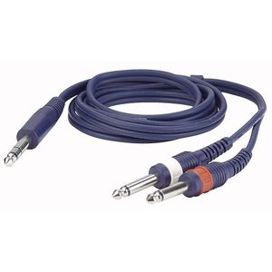 DAP FL34 verloopkabel 1x stereo jack naar 2x mono jack 6m