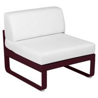 Fermob Bellevie 1-zitsmodule loungebank Black Cherry - Off-White