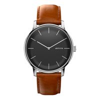 ARTUUR Sterling - Polshorloge - Cognac Leer