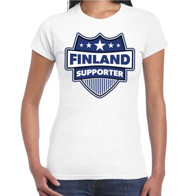 Finland supporters t-shirt - wit - voor dames - Finland - landen shirts - kleding - sport
