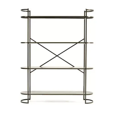Schappenkast Brooklyn zwart 190x152x37,5cm