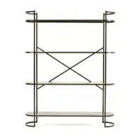 Schappenkast Brooklyn zwart 190x152x37,5cm