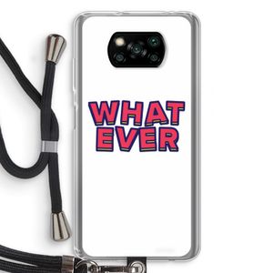 Whatever: Xiaomi Poco X3 NFC Transparant Hoesje met koord