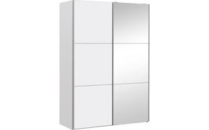 Goossens Kledingkast Easy Storage Sdk, 153 cm breed, 220 cm hoog, 1x 3 paneel schuifdeur li en 1x 3 paneel spiegel schuifdeur re
