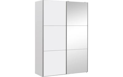 Goossens Kledingkast Easy Storage Sdk, 153 cm breed, 220 cm hoog, 1x 3 paneel schuifdeur li en 1x 3 paneel spiegel schuifdeur re