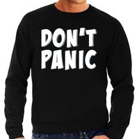 Dont panic / geen paniek sweater / trui zwart voor heren