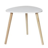 Bijzettafel Shelly - hout - wit - D38 x H40 cm - binnen - organisch Bijzettafel Shelly - hout - wit - D38 x H40 cm - binnen - organisch