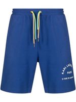 Karl Lagerfeld short Athleisure à logo imprimé - Bleu