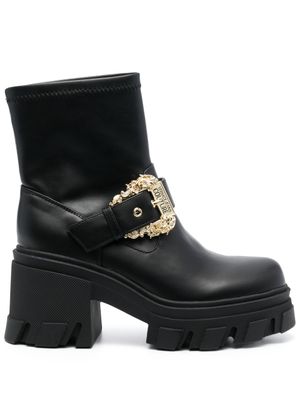 Versace Jeans Couture bottines à boucle décorative 75mm - Noir