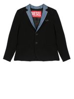 Diesel Kids blazer à col contrastant - Noir