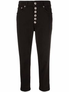 DONDUP pantalon court Koons à boutonnière - Noir