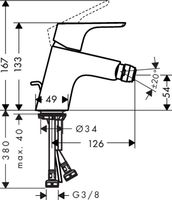 Hansgrohe Focus Bidetkraan Chroom - thumbnail