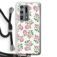 Kleine roosjes: Huawei P40 Pro Plus Transparant Hoesje met koord