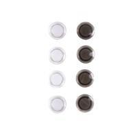 Benson koelkast Magneten rond - transparant - 8x stuks - D30 mm