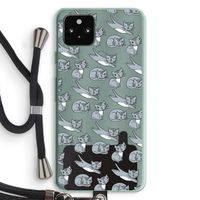 Poezen: Pixel 5a 5G Transparant Hoesje met koord