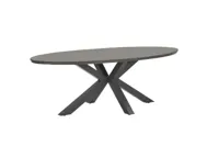Edison tafel 280x140xH75 cm carbon/grey teak