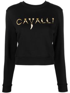 Roberto Cavalli sweat à logo imprimé - Noir