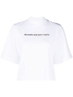 Palm Angels t-shirt à slogan imprimé - Blanc
