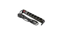 VB 61058 draai tafelcontactdoos 6-voudig 3x1,5 3m + schakelaar monteerbaar