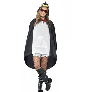 Party regenponcho pinguin