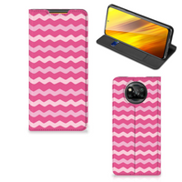 Xiaomi Poco X3 Pro | Poco X3 Hoesje met Magneet Waves Pink - thumbnail