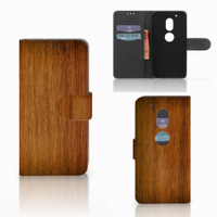 Motorola Moto G4 Play Book Style Case Donker Hout - thumbnail