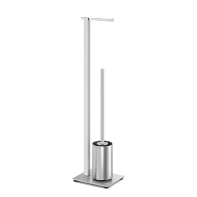 Zack Carvo Toiletbutler -1 rol - toiletborstelhouder - open - geborsteld RVS 40488