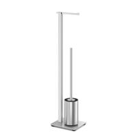 Zack Carvo Toiletbutler -1 rol - toiletborstelhouder - open - geborsteld RVS 40488