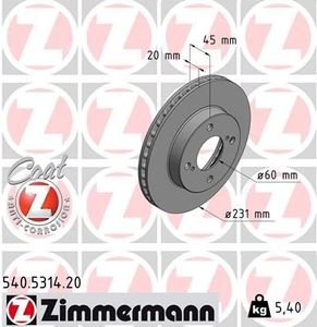 Remschijf Coat Z 540531420