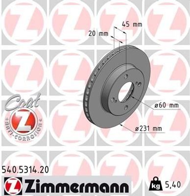 Remschijf Coat Z 540531420