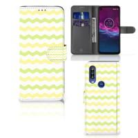 Motorola One Action | Telefoon Hoesje | Waves Yellow