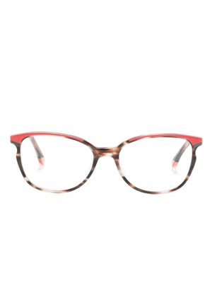 Etnia Barcelona lunettes de vue Veracruz à effet écailles de tortue - Marron