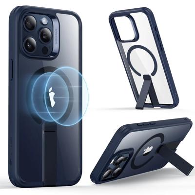 iPhone 15 Pro Boost Flickstand Case (HaloLock) - Clear Dark Blue iPhone 15 Pro Boost Flickstand Case (HaloLock) - Clear Dark Blue