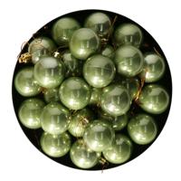 Othmar Decorations kleine kerstballen - 54x stuks - 4 cm - salie groen - kunststof - thumbnail