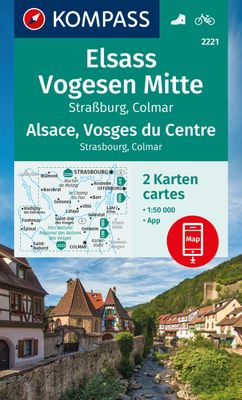 Wandelkaart - Fietskaart 2221 Elsass - Vogesen Mitte, Alsace - Vosges du Centre | Kompass