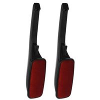 Set van 2 - kledingborstel/ontpluizer/pluizenverwijderaar - zwart/rood - inklapbaar - 33 cm - Kledingborstels - thumbnail