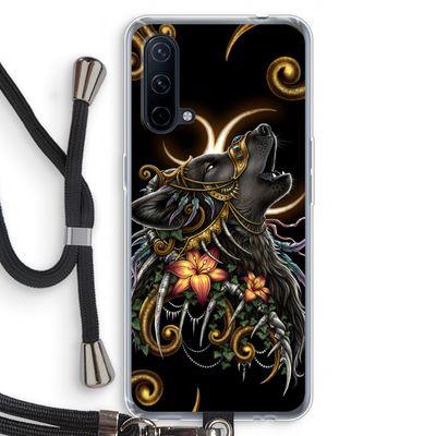 Huilende Wolf: OnePlus Nord CE 5G Transparant Hoesje met koord