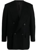 Hevo blazer croisé à revers pointus - Noir