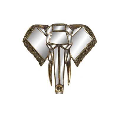 Wanddecoratie DKD Home Decor Spiegel Olifant Gouden Hars (41 x 11 x 38 cm)