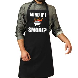 Barbecueschort Mind if i smoke zwart heren - Feestschorten
