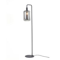 vloerlamp lekar zwart met smoke glas hoog