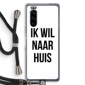 Ik wil naar huis: Sony Xperia 5 Transparant Hoesje met koord