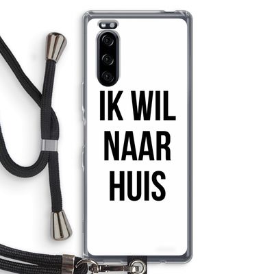 Ik wil naar huis: Sony Xperia 5 Transparant Hoesje met koord