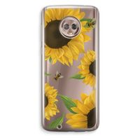 Sunflower and bees: Motorola Moto G6 Transparant Hoesje