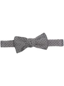 Lanvin patterned-jacquard silk bow - Noir