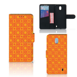 Nokia 1 Plus Telefoon Hoesje Batik Oranje