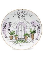 GINORI 1735 assiette La Gazelle D'or en porcelaine - Blanc - thumbnail