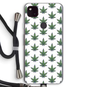 Weed: Pixel 4a 5G Transparant Hoesje met koord
