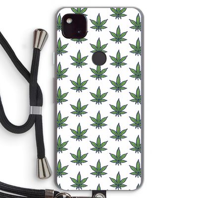 Weed: Pixel 4a 5G Transparant Hoesje met koord